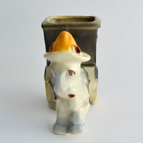 Shawnee Pottery Donkey Pulling Cart Planter Vintage #709 - Picture 4 of 9
